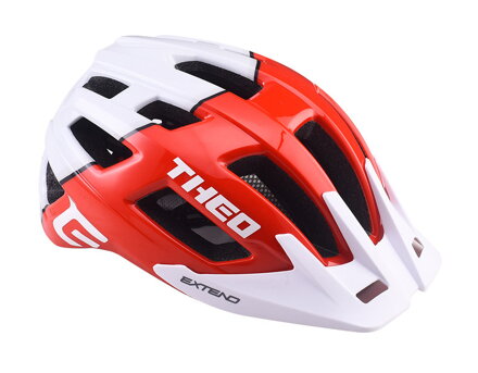 Extend cyklistická prilba THEO red-polar white, M/L (58-62cm) shine Extend cyklistická prilba THEO red-polar white, M/L (58-62cm) shine