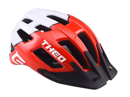 Extend cyklistická prilba THEO red-polar white, M/L (58-62cm) shine Extend cyklistická prilba THEO red-polar white, M/L (58-62cm) shine