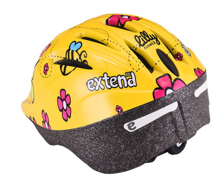 EXTEND prilba Extend LILLY žlté kvety, XS/S (47-51cm)