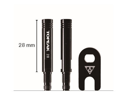 Topeak ventilový predlžovací adaptér VALVE EXTENDER 28mm (2 ks) Topeak ventilový predlžovací adaptér VALVE EXTENDER 28mm (2 ks)