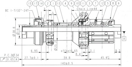 Novatec D412CB-CL-X12-A4ALS-11S zadný náboj, Center Lock, 12x142 mm, Shimano HG, OEM