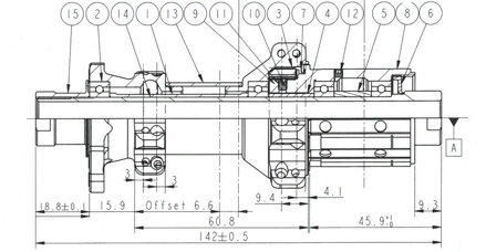 Novatec D412CB-X12-A4ALS-11S zadný náboj, 6 dier, 12x142 mm, Shimano HG, OEM
