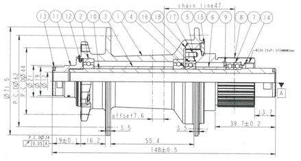 Novatec D902SB-B12-A4A-MS zadný náboj, 6 dier, 32 dier, 12x148 mm, Shimano Micro Spline, OEM