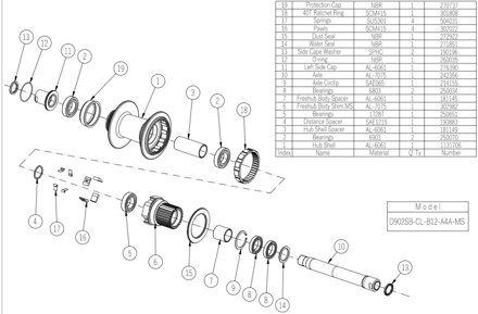 Novatec D902SB-CL-B12-A4A-MS zadný náboj, CenterLock, 32 dier, 12x148 mm, Shimano MicroSpline, OEM