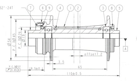 Novatec D791SB-CL-B12 Boost predný náboj, 32 dier, CenterLock, 12x110 mm, OEM