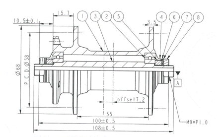 Novatec D471SBT-NBR predný náboj, 32 dier, QR, OEM