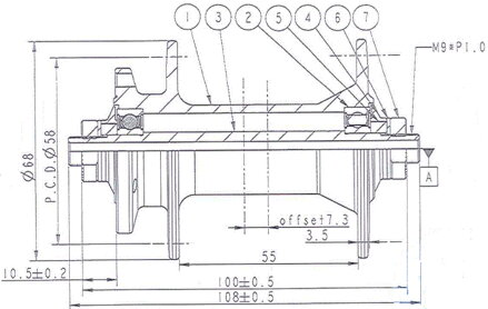 Novatec D761SBT, predný náboj, 32 dier, QR, OEM Novatec D761SBT, predný náboj, 32 dier, QR, OEM