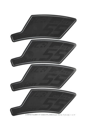 VISION nálepky na ráfik SC 55 DB TL ZJWH0755 (1set) , BLACK Vision