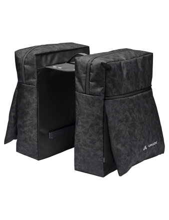 Vaude dvojitá taška na nosič TwinZipper, black