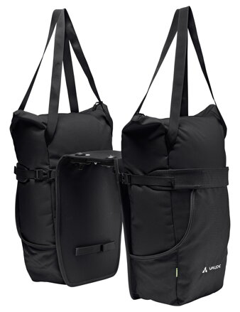 Vaude dvojitá taška na nosič TwinShopper (UniKlip 2), black