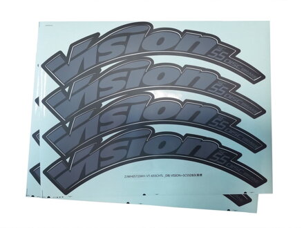 VISION nálepky na ráfik SC 55 DB TL Merida black ZJWH0572 (1bike)