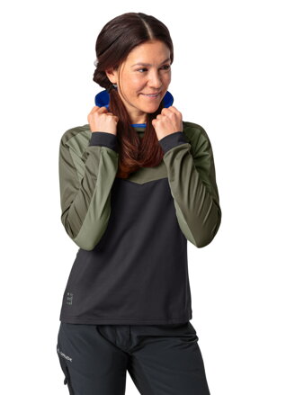 Vaude cyklistický dres Qimsa LS Shirt II, dámsky, khaki