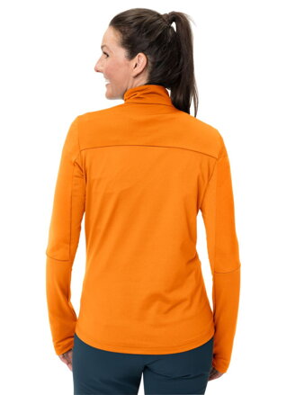 Vaude fleecový pulóver Livigno Halfzip II, dámsky, oranžová
