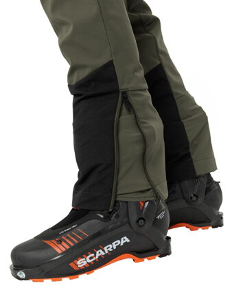 Vaude ski-turistické nohavice Monviso Alpine, pánske, zelené (khaki)