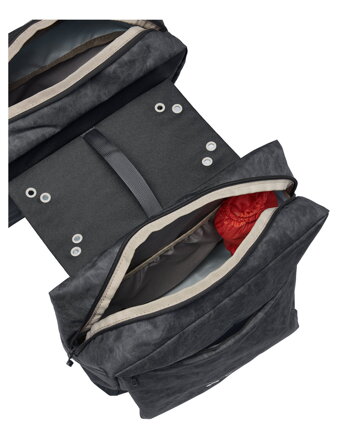 Vaude dvojitá taška na nosič TwinZipper, black