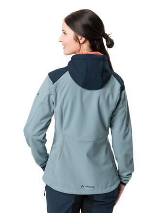 Vaude cyklistická bunda Qimsa Softshell, dámska, cloudy blue