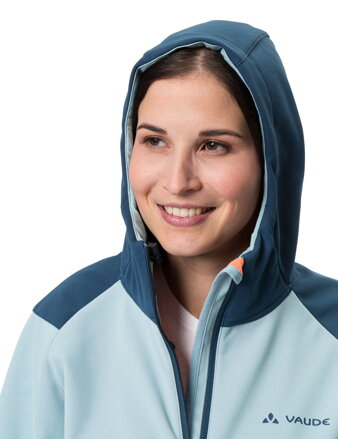 Vaude cyklistická bunda Qimsa Softshell, dámska, cloudy blue