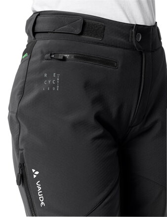 Vaude cyklistické nohavice Qimsa Softshell II, dámske, black/black
