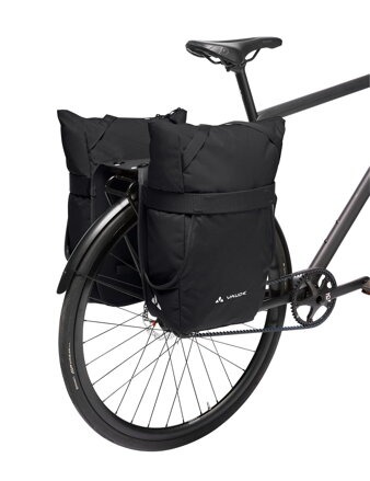 Vaude dvojitá taška na nosič TwinShopper (UniKlip 2), black