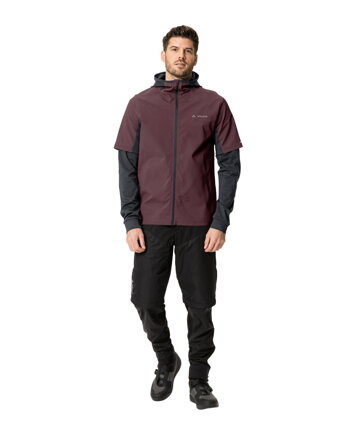 Vaude cyklistický dres All Year Moab FZ Hoody, pánsky, dark oak