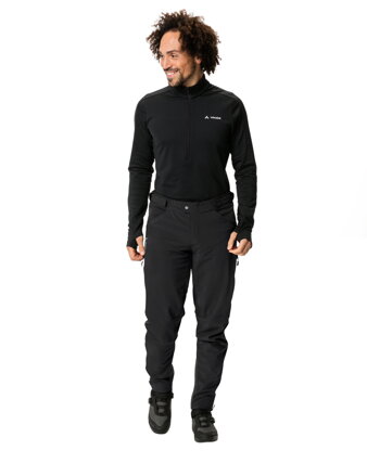 Vaude cyklistické nohavice Qimsa Softshell II, pánske, black/black