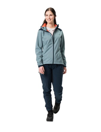 Vaude cyklistická bunda Qimsa Softshell, dámska, cloudy blue