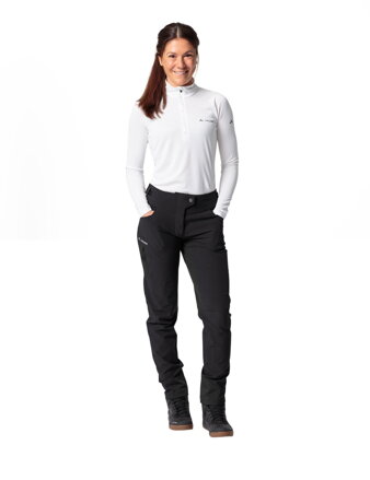 Vaude cyklistické nohavice Qimsa Light Softshell, dámske, black