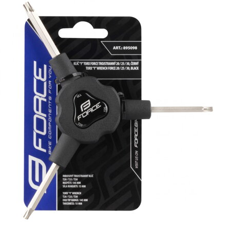 FORCE kľúč Y torx trojstranný T20/ T25/ T30, čierny FORCE kľúč Y torx trojstranný T20/ T25/ T30, čierny
