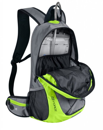 FORCE batoh JORDAN PLUS 20L+2L rez., šedo-fluo FORCE batoh JORDAN PLUS 20L+2L rez., šedo-fluo