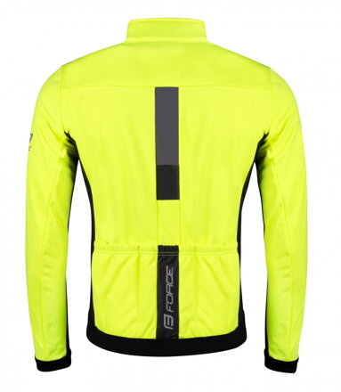 FORCE bunda FROST softshell pánska, fluo-čierna FORCE bunda FROST softshell pánska, fluo-čierna