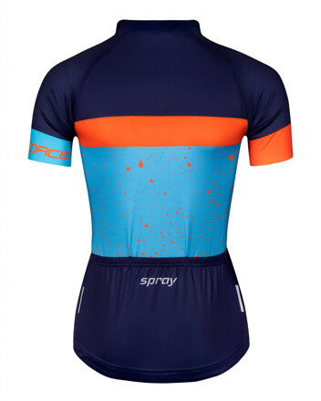FORCE dres SPRAY LADY krátky rukáv, modro-oranžový FORCE dres SPRAY LADY krátky rukáv, modro-oranžový