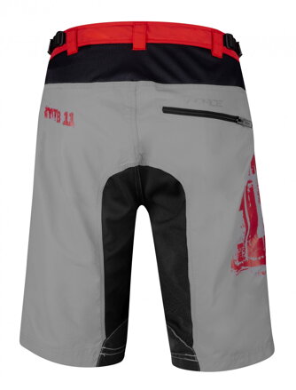 FORCE Nohavice MTB-11 s odnímateľnou vložkou, šedé