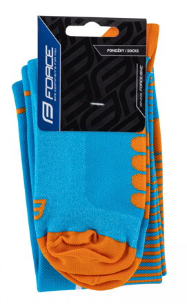 FORCE ponožky COMPRESS, modro-oranžové FORCE ponožky COMPRESS, modro-oranžové