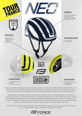 FORCE prilba NEO, fluo-čierna FORCE prilba NEO, fluo-čierna