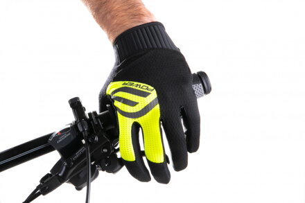 FORCE rukavice MTB POWER, čierno-fluo FORCE rukavice MTB POWER, čierno-fluo