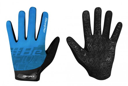 FORCE rukavice MTB SWIPE letné, modré FORCE rukavice MTB SWIPE letné, modré