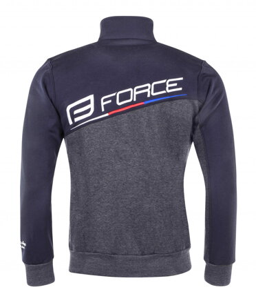 Force mikina LEADER celorozepínací,šedo-modrá XXXL