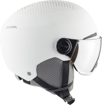 ALPINA Lyžiarska prilba ARBER VISOR biela mat ALPINA Lyžiarska prilba ARBER VISOR biela mat