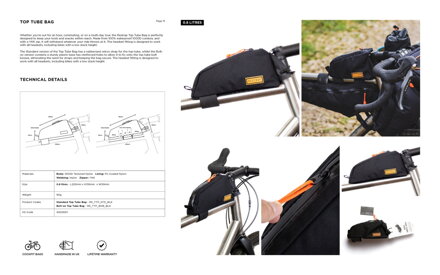 Restrap Bolt On Top Tube Bag taška na rám, 0.8 l, čierna
