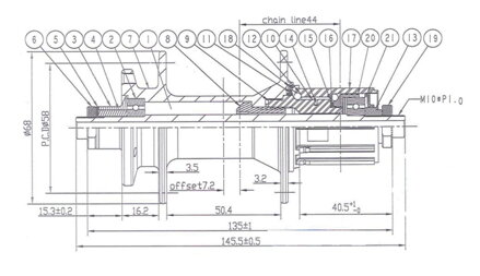 Novatec D762TSBT-11S, zadný náboj, 36 dier, QR, OEM Novatec D762TSBT-11S, zadný náboj, 36 dier, QR, OEM