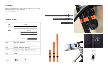Restrap Fast Straps upevňovacie popruhy, oranžová
