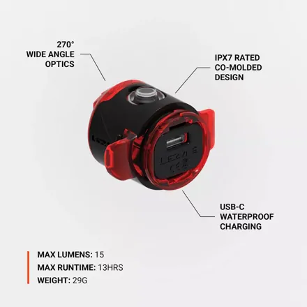 Lezyne zadné svetlo FEMTO USB C StVZO