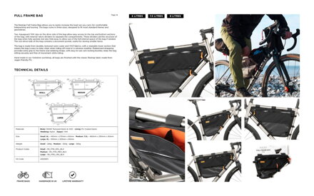 Restrap Full Frame Bag taška na rám, čierna