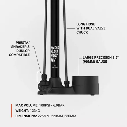 Lezyne pumpa MACRO HV FLOOR DRIVE Lezyne pumpa MACRO HV FLOOR DRIVE