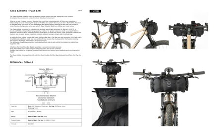 Restrap Race Bar Bag  - Flat bar taška na riadidlá, 7 l