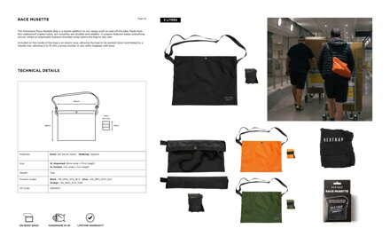 Restrap Race Musette taška, 3 l, čierna