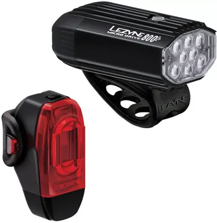 Lezyne set svetiel MICRO DRIVE 800+ / KTV DRIVE PRO+