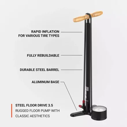 Lezyne pumpa STEEL FLOOR DRIVE 3.5 Lezyne pumpa STEEL FLOOR DRIVE 3.5