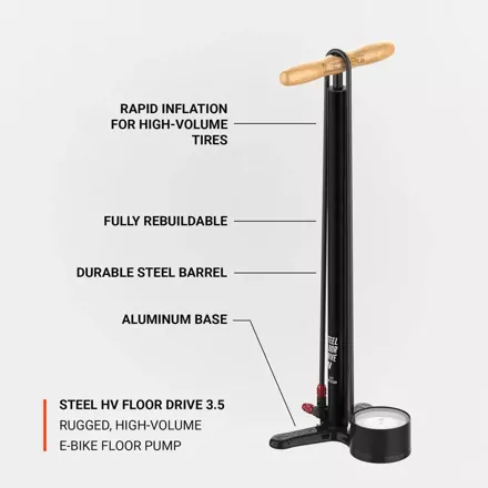 Lezyne pumpa STEEL HV FLOOR DRIVE 3.5 Lezyne pumpa STEEL HV FLOOR DRIVE 3.5