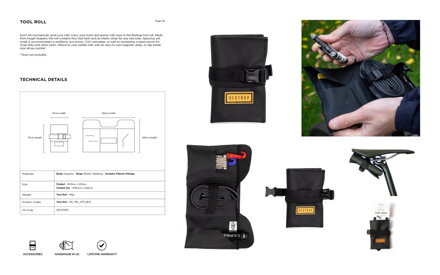Restrap Tool Roll organizér, čierna